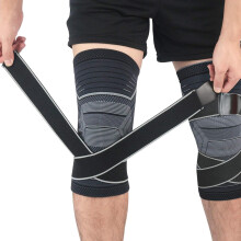 Ginocchiere per la prevenzione degli infortuni, supporti in tessuto altamente elastico con cinghie regolabili e strisce in silicone antiscivolo,