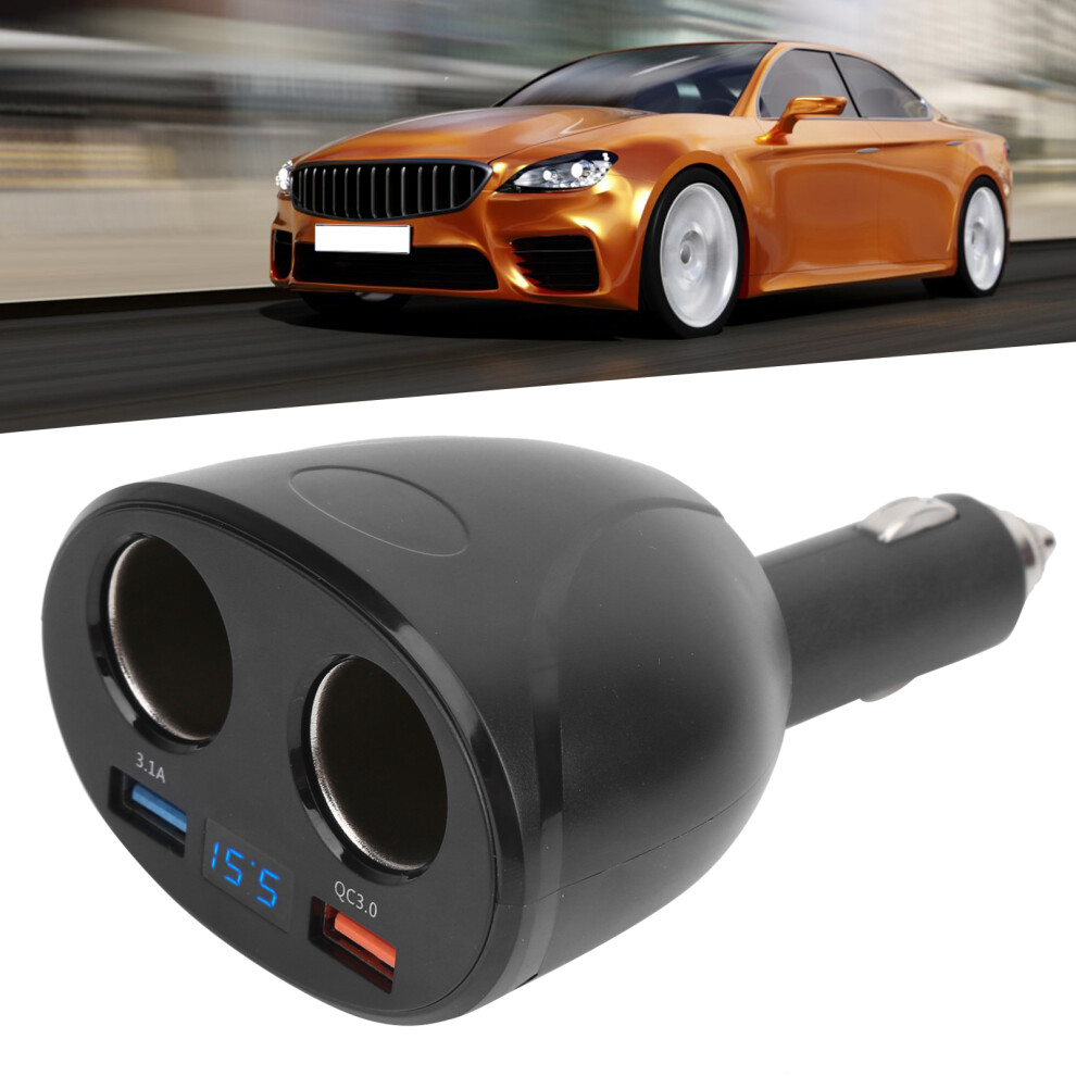 Rotating Car Charger With Dual Usb Ports And Lighter Sockets 120W 8031379454660