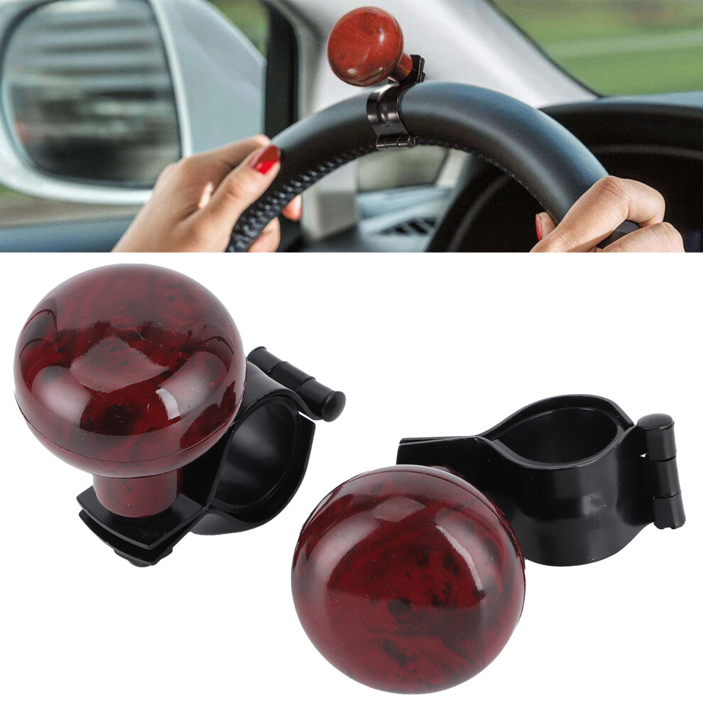 Mahogany 2Pcs Steering Wheel Spinner Knob For Cars/Tractors 8X6.5x5cm 5041379454754