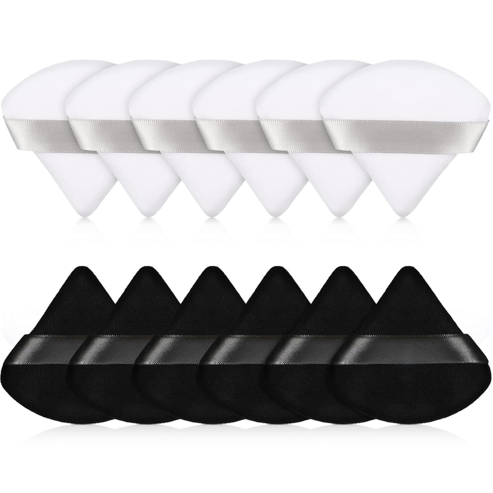 Velvet Soft Triangle Makeup Puffs, Comfortable and Soft Double Shaped Design for Wet and Dry Use, Washable Reusable Makeup Tools for Foundation Powde