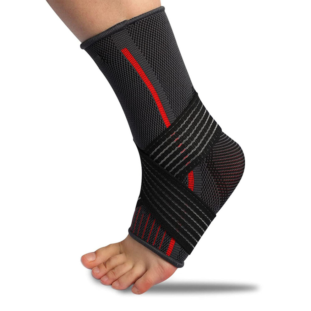 Compression Ankle Brace, Breathable Mesh Provides Even Pressure, Non Slip Foot Stabilizer, Adjustable Compression, Injury Recovery For Plantar Fascii