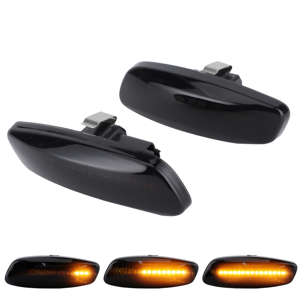 Pair Of Smoked Led Fender Side Marker Lamps For Peugeot 207 308 408 3008 5008 Light 3241379455788
