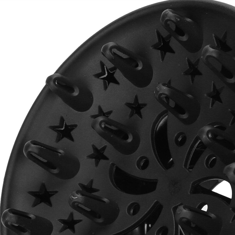 Black Universal Hair Dryer Diffuser For Curly Wavy Hair, 16X9cm