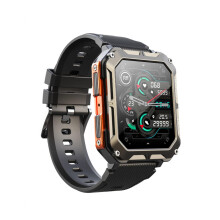 Military Smart Watches 2025 For Men 1.83Inch HD Display IP68 Waterproof Android iOS Compatible Orange