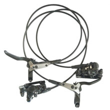 Hydraulic Disc Brake Set for Mountain Bike with Integrated Cylinder and Enhanced Braking Stability