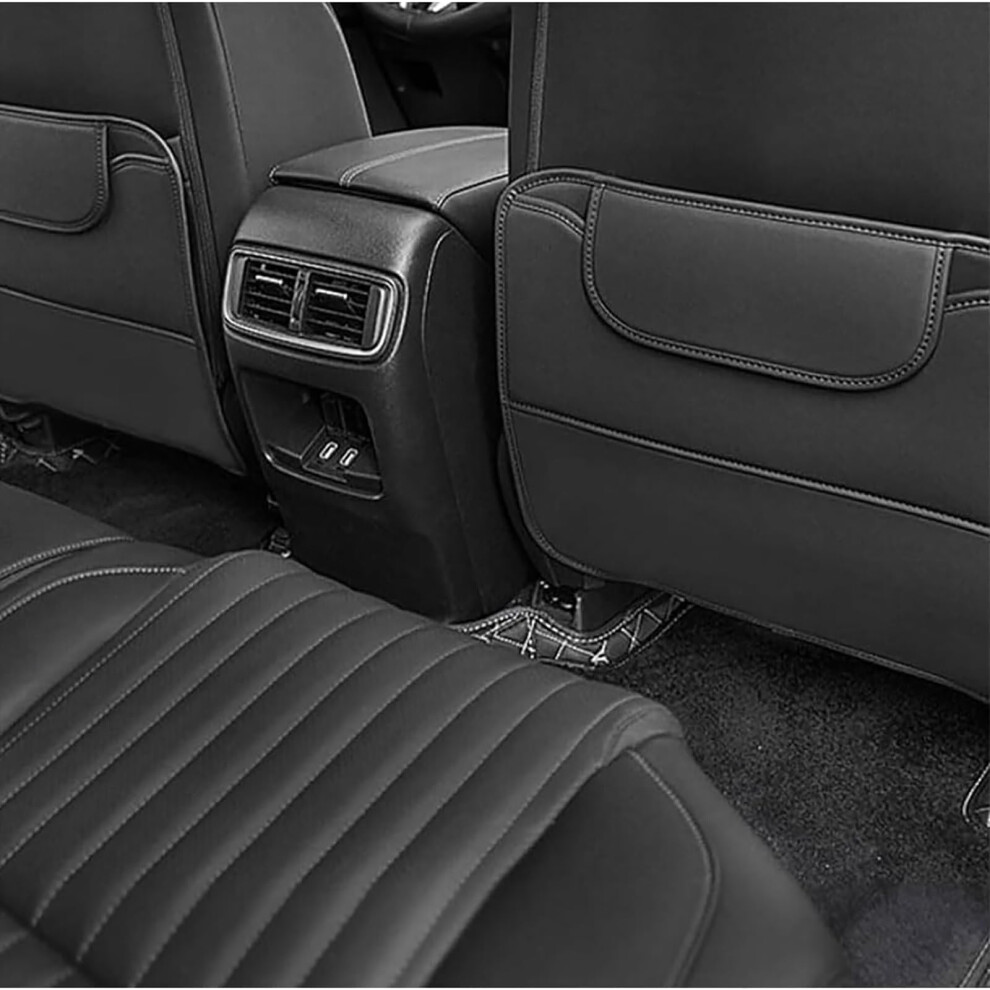 Car Seat Back Kick Pads 2Pc Set For Lexus Es 300H Es300h (Xz10, Gsz10) 2018 Leather Front Seats Black 9199774622998