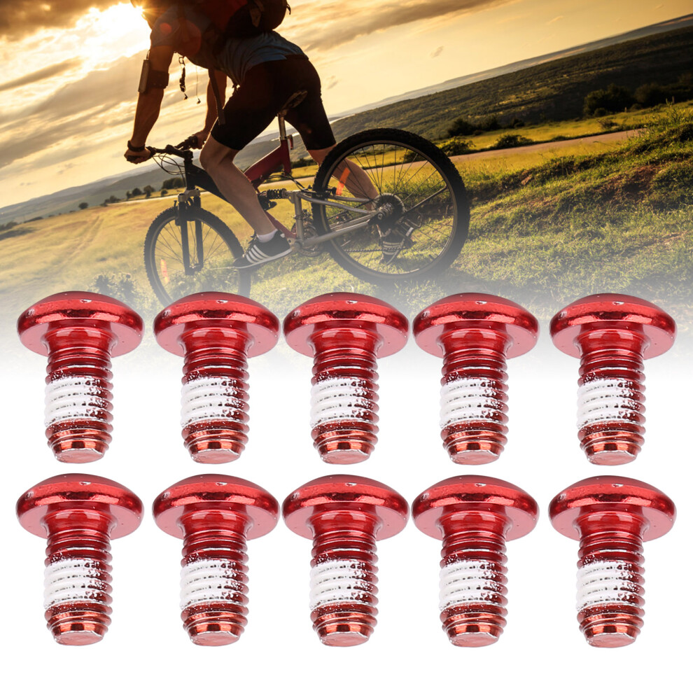 24Pcs Colorful Steel M5x10mm T25 Bicycle Disc Brake Screws Red 7641379458356