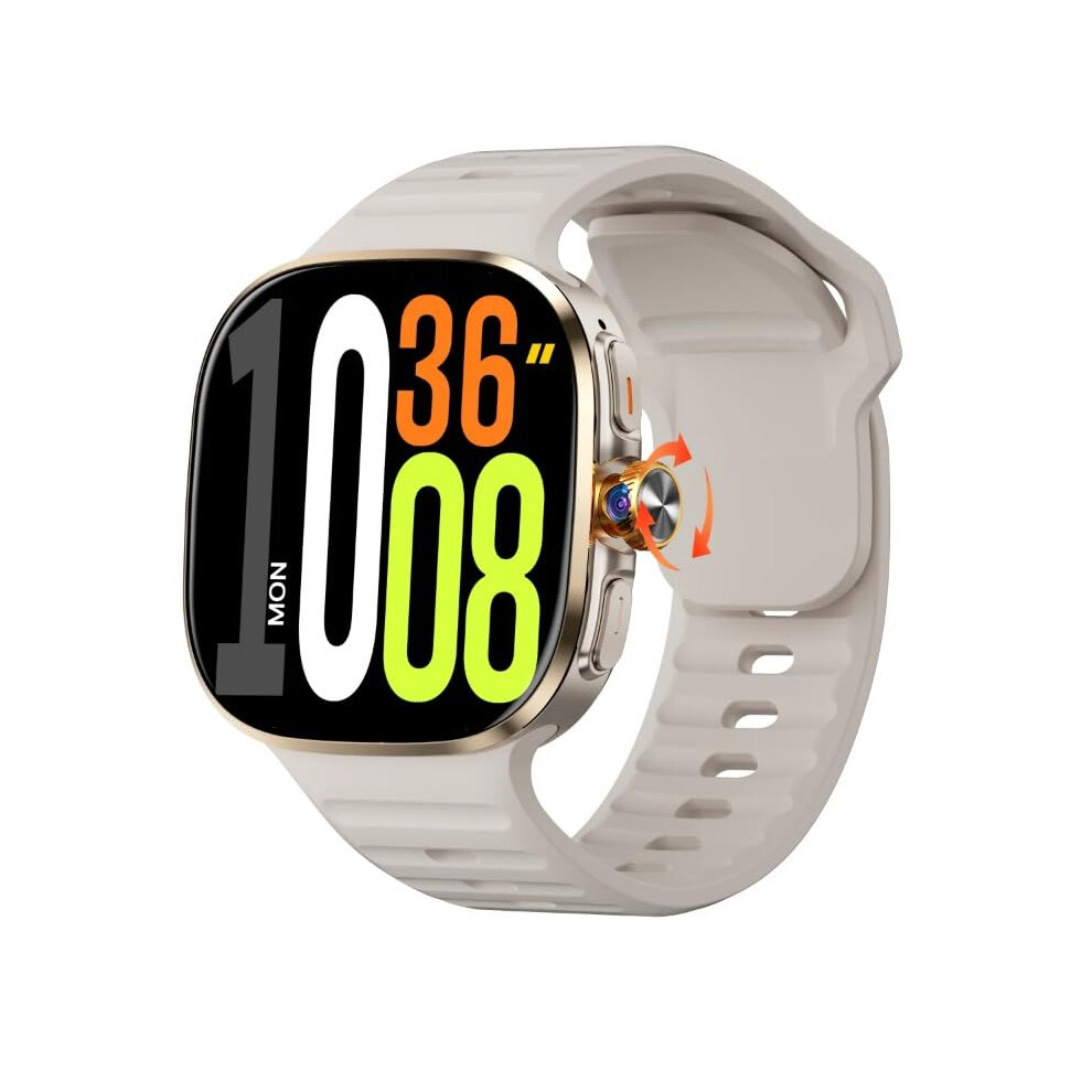 5G Cellular Version Smartwatch 2.4 Inch Amoled Android Smartwatch With Rotary Camera Sim Slot Wifi 8Gb 128Gb Silver 9187378881217
