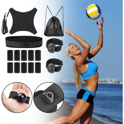 Volleyball Training Equipment with Adjustable Solo Trainer for Indoor Serving Practice and FullRange Support 1