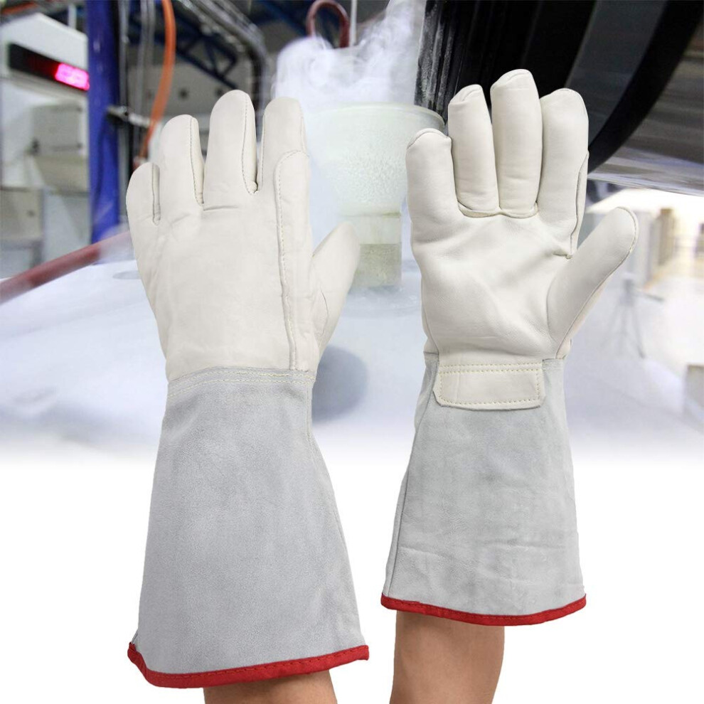 Cryogenic Gloves 250C Waterproof Cowhide Safety For Liquid Nitrogen And Cold Storage 9199774623735