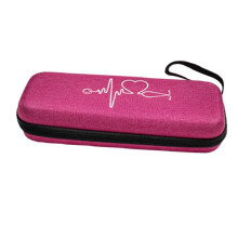 Stethoscope Case Pink White EVA Protective Storage Bag with Large Capacity and Mesh Pocket