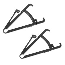 Body Fat Caliper 2 Piece Handheld Fat Measurer Kit Black Cm Scale Skinfold Tape Measure Compact Weight Management