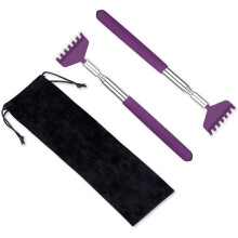Gratte-dos durable et robuste, outil de massage agréable au toucher, gratte-dos télescopique pour la maison et les voyages, poignée antidérapante