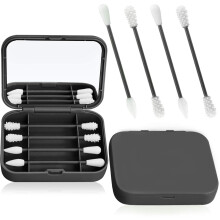 Silicone Swabs for Hygiene and Beauty Care, 10 Years of Reuse, Portable and Multi-Use for Ear Cleaning, Makeup, Touch-Ups - Environmentally Friendly