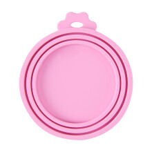 Silicone Food Storage Cover Sealed Universal Pet Container Lid For Cat And Dog Food Red A Three In One