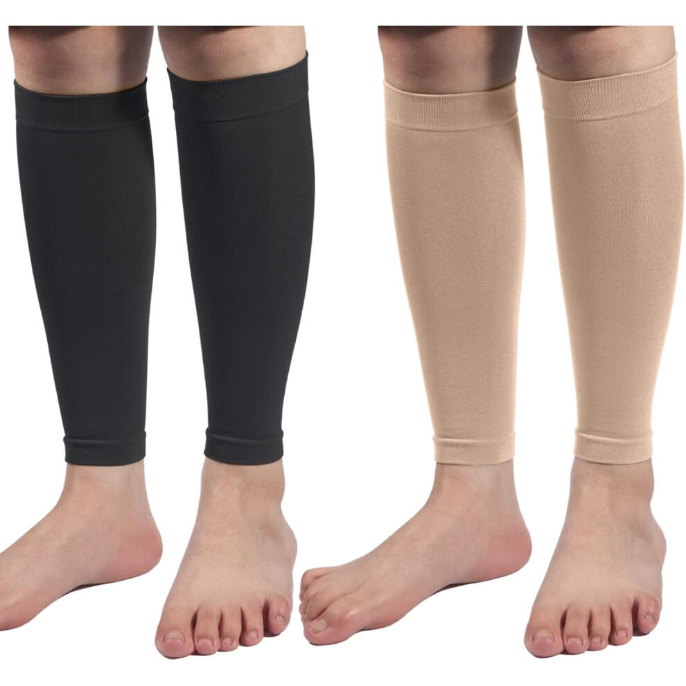 Calf Compression Sleeve, True Graded Compression for Pain Relief & Enhanced Circulation, Unisex Design for Shin Splints & Varicose Veins, Breathable
