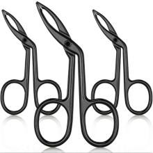Pince à épiler à sourcils ergonomique, poignée ciseaux en acier inoxydable, pour l'épilation du visage, kit portable 3 pièces pour toutes vos