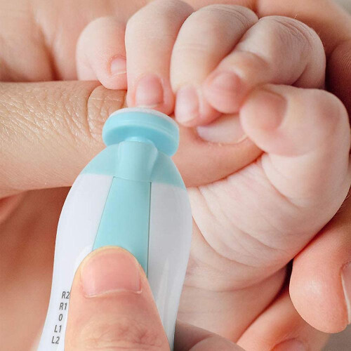Ασφαλής ηλεκτρική λίμα νυχιών για βρέφη, ηλεκτρική κόλλα νυχιών για μωρά με 2
