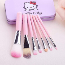 Cute Case Makeup Brushes Set, Professional Brushes with Synthetic Fiber for Perfect Makeup, Ideal for Daily Use and Fashion Gifts (7 Pieces)