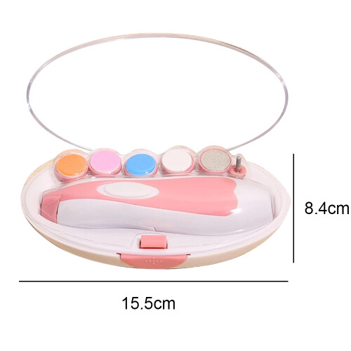 Whisper Quiet & LED Lighted, Ηλεκτρική λίμα νυχιών για μωρά, με μπαταρία, για απαλό κόψιμο 1