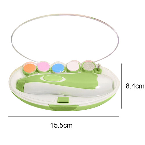 Whisper Quiet & LED Lighted, Ηλεκτρική λίμα νυχιών για μωρά, με μπαταρία, για απαλό κόψιμο 1