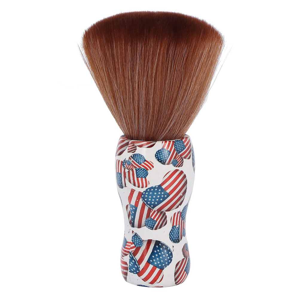 Professional Barber Neck Duster Brush with Soft Nylon Bristles and Ergonomic Wooden Handle for Quick Hair Removal