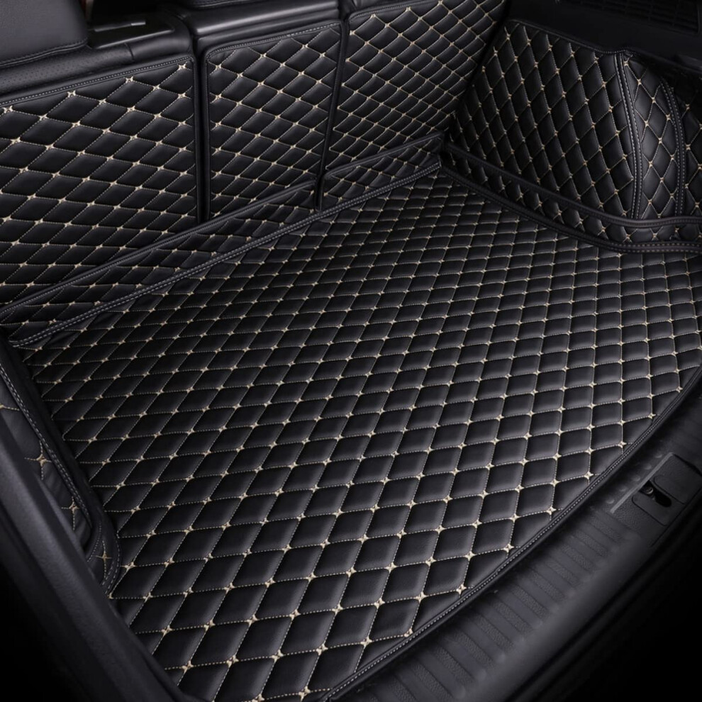 Boot Liner 7 Seats Waterproof Antislip Full Coverage 20172023 For Skoda Kodiaq Black/Beige 9199774624275