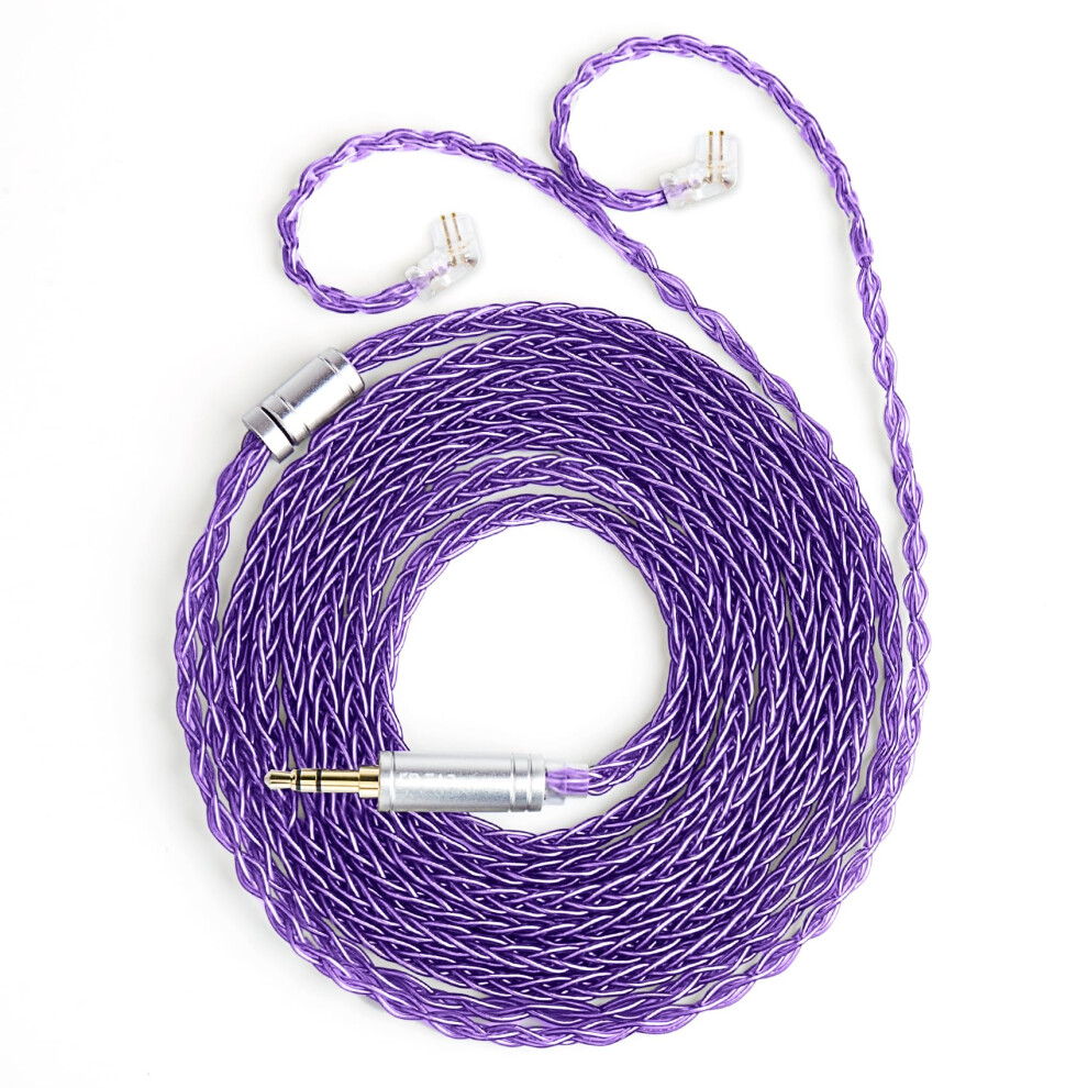 Iem Cable 8Strand Silverplated Upgrade Wire 2M 3.5Mm For Qdc And Kz Zs10 Pro Enhanced Clarity 9187378882528