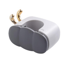 Broom Holder Wall Mount SelfAdhesive NonSlip SpaceSaving Organizer for Kitchen and Garden Gray