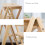 Wooden Step Stool Folding Ladder Chair, 2Step Dual Purpose Compact Design for Kitchen Home Library 4