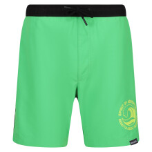 (S, Fairway Green/Black) Regatta Mens Bentham Swim Shorts