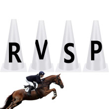 Training Cones - Portable White Dressage Markers Set, Stackable Sports Training Cones for Equestrian Athletes, 4 Pieces