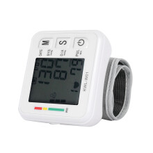 Strumento portatile per la gestione della salute, misuratore automatico della pressione sanguigna da braccio, ampio schermo LCD per letture chiare,