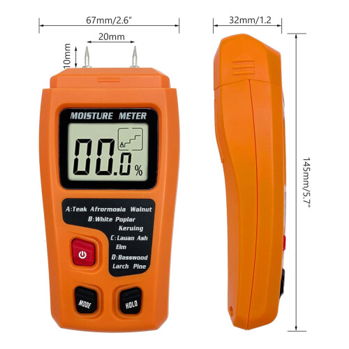 Smart Backlight Moisture Meter, Offering Convenient Features Such As Data Hold And Auto Power Off For Efficient Moisture Testing For Nightclubs 1