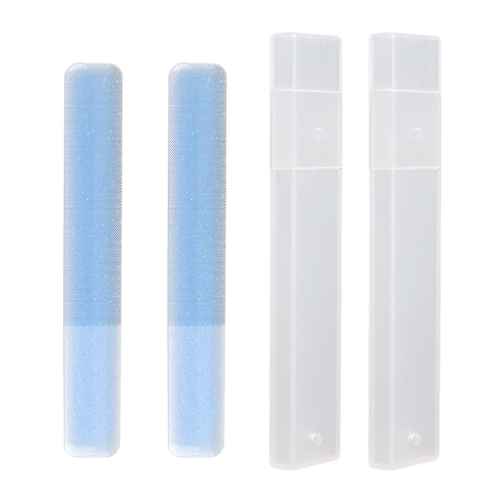 Glass Nail Files For Women And Girls, Nano Crystal Filer Professional Manicure Tools Kit, Durable Premium Glass Nail File With Case For Nightclubs