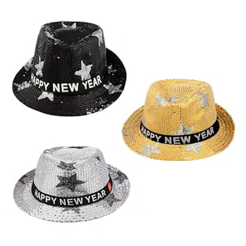 Elegant Star Patterned  Sequins Hats for Stylish New Year-Gold 2
