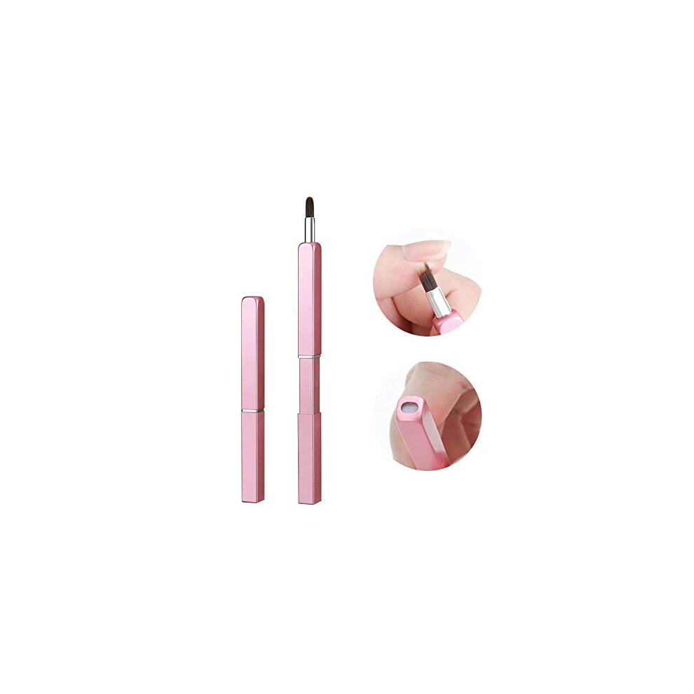 Lipstick Applicator With Dustproof Design, Retractable Lip Brush Soft Bristles For Easy Lip Color Definition And Application, Compact Makeup Tool Ide