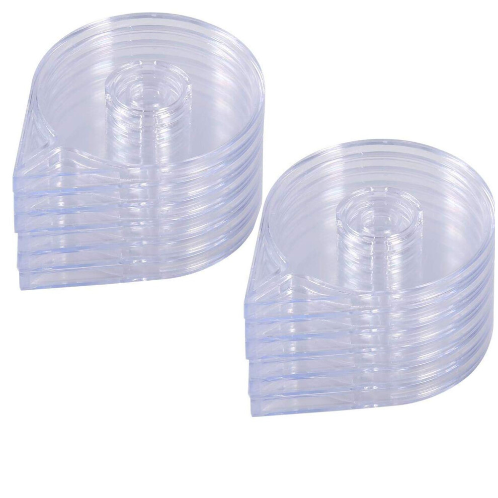 Clear Nail Art Tapes Roller Dispenser, 10Pcs Durable Plastic Manicure Tool For Easy Nail Design, Helps Find Nail Art Tape Lines Head, Portable And Co