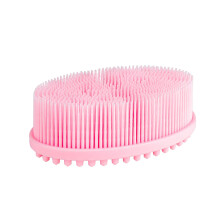 Esponja de limpeza corporal esfoliante para limpeza profunda, com cabo de silicone antiderrapante, design inspirado em copos de lanche para bebês,