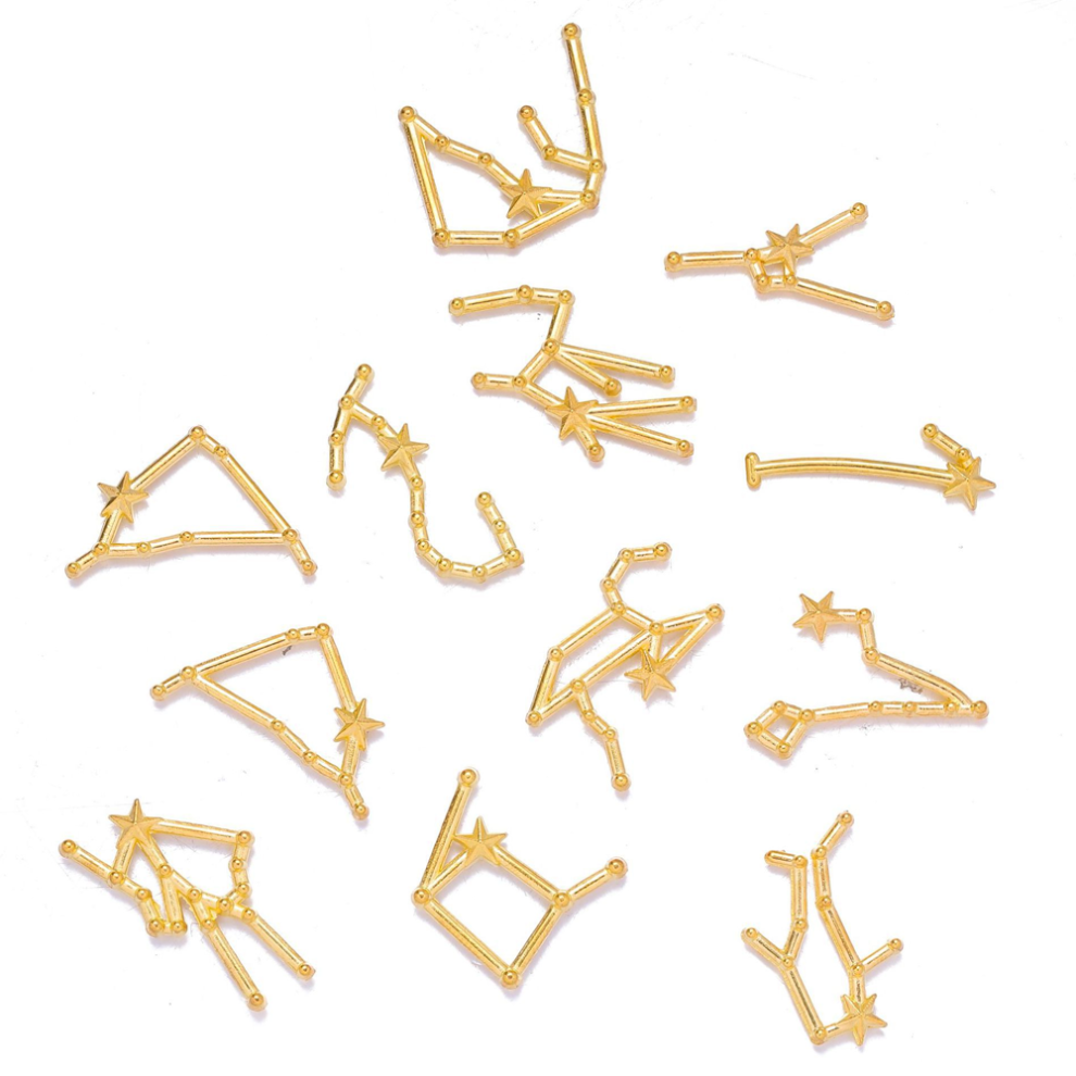 Zodiac Sign Nail Charms for Salon & Home Personalization, Exquisite Manicure Kit with Wide Application in Creative Projects, 36pcs Constellation