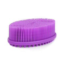 Relaxe após um longo dia com a esponja de silicone para o corpo, que possui nódulos de massagem para alívio muscular, esfoliação suave para uma