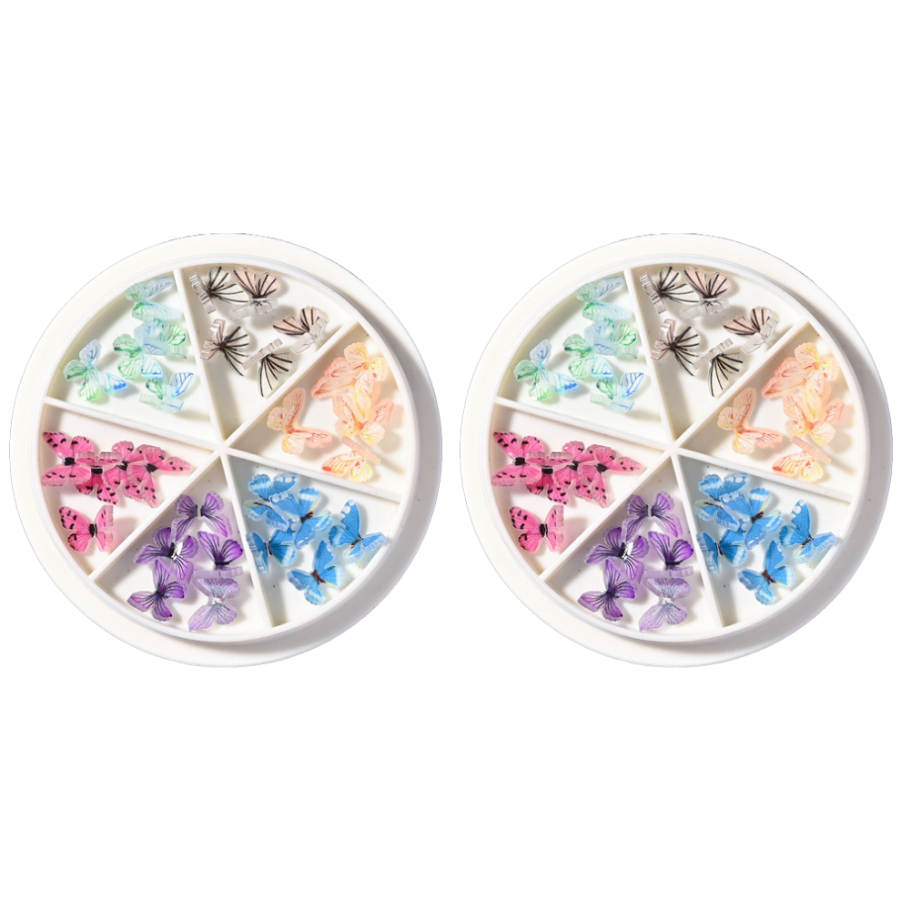 Nail Art Decoration, Elegant Micro Resin Butterflies for Crafting Unique Designs, Match Any Outfit For Halloween Parties For Nightclubs For Daily Use