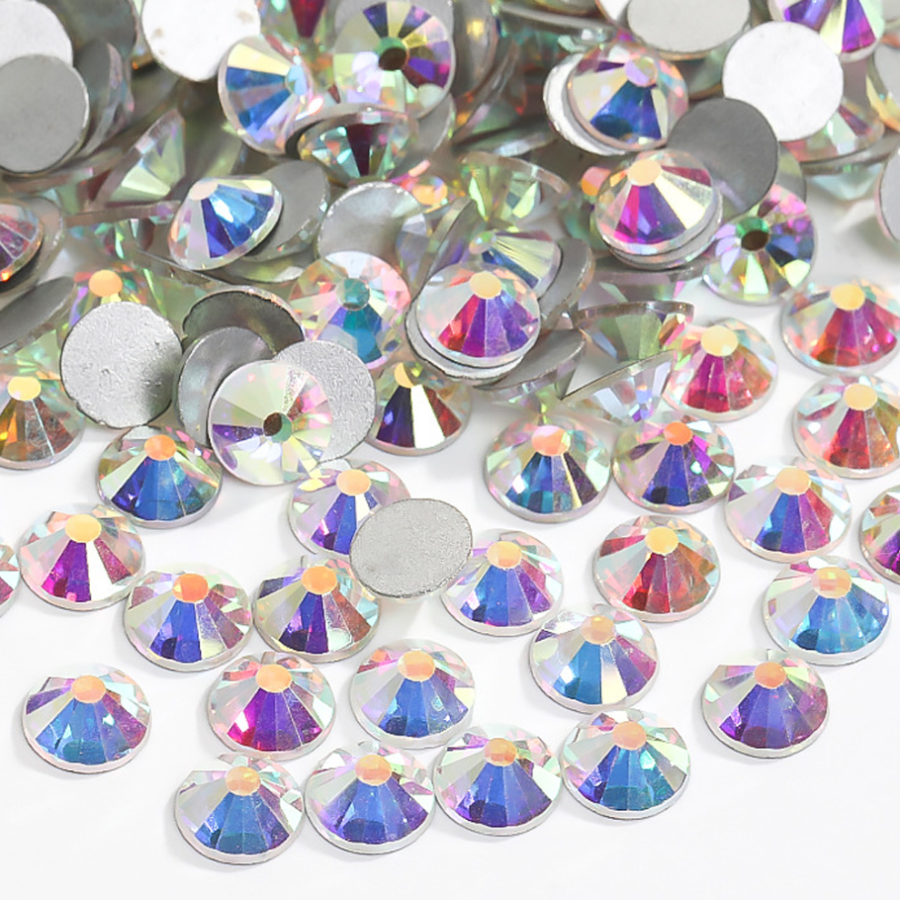Sparkling Glass Flatback Crystals For Diy Decorations, Premium Quality Loose Gemstones For Bedazzling Ornaments For Halloween Parties For Nightclubs