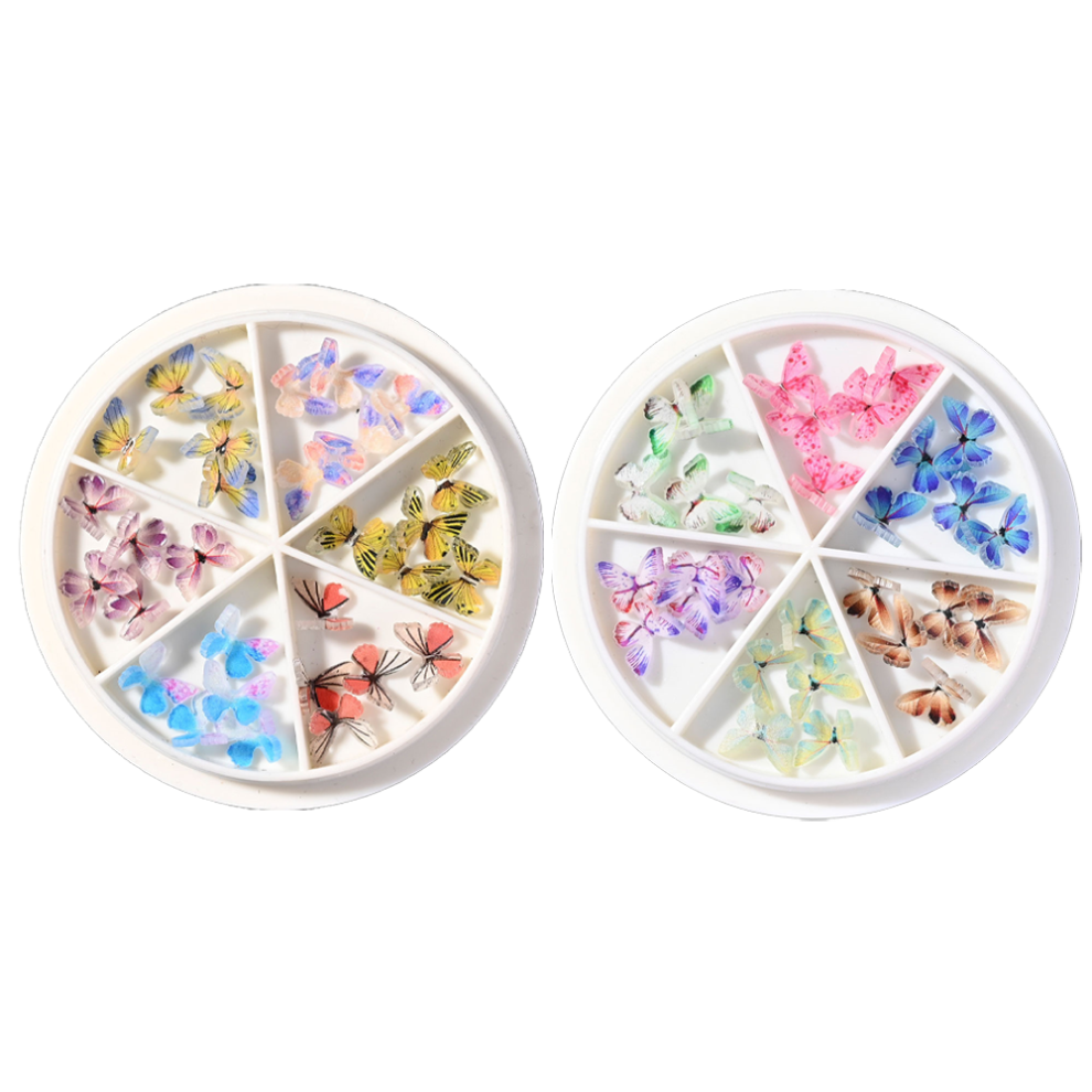 Nail Art Decoration, Elegant Micro Resin Butterflies for Crafting Unique Designs, Match Any Outfit For Halloween Parties For Nightclubs For Daily Use