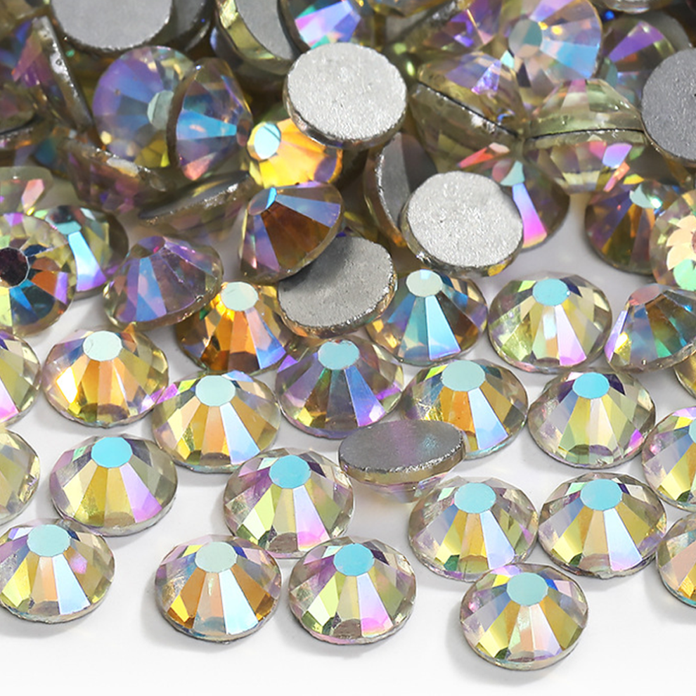 Sparkling Glass Flatback Crystals For Diy Decorations, Premium Quality Loose Gemstones For Bedazzling Ornaments For Halloween Parties For Nightclubs