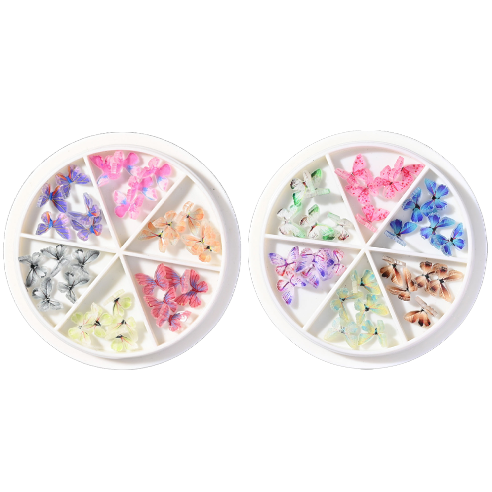 Nail Art Decoration, Elegant Micro Resin Butterflies for Crafting Unique Designs, Match Any Outfit For Halloween Parties For Nightclubs For Daily Use