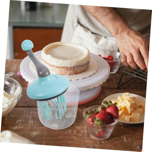Manual Hand Crank Egg Beater with Variable Speed for Whipping Cream and Baking Kitchen Use 2