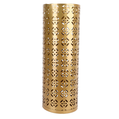 Space-Saving Storage Bucket For Entryway, Versatile Function Metal Umbrella Stand With Durable Metal Material Waterproof Coating Hollow Pattern