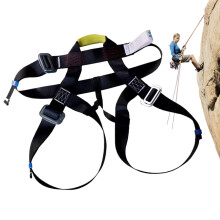 Rock Climbing Waist Belt, Adjustable Safety Harness, Outdoor Mountain Belt, Fire Rescue Rappelling Training, Beige