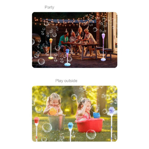 Automatic Bubble Machine with Light Vertical Bubble Machine for Birthday Outdoor Wedding Christmas Parties 2